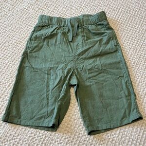 H&M Boys Green Linen Blend Long Shorts Size 10